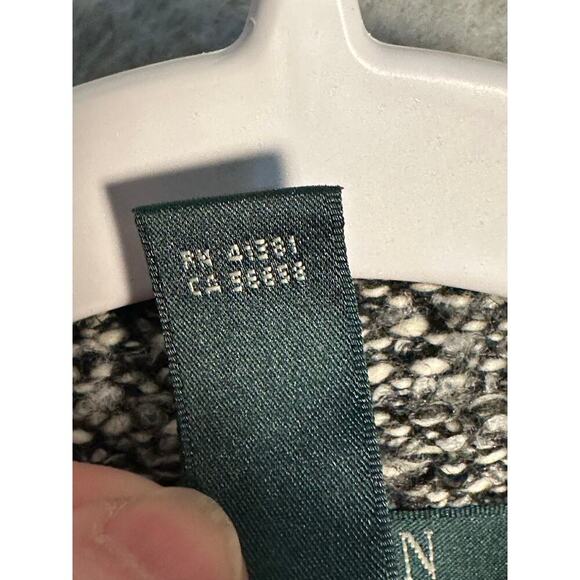 Lauren Ralph Lauren Sz S Full Zip Tweed Boucle Moto Jacket Mock Neck Zip Pockets - Picture 9 of 10